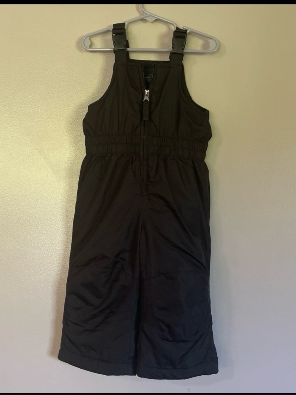 Faded glory black snow overalls 2T